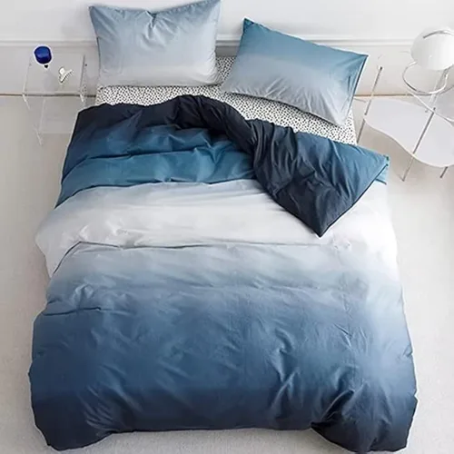 Miniatura 32 de Houseri - Juego de edredón azul, tamaño Queen, ropa de cama para mujeres y niñas, juego de edredón de color azul claro, tamaño Queen, para niños