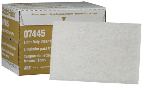 Miniatura 8 de Scotch-Brite 7445 Paño de mano para limpieza ligera, 6 pulgadas x 9 pulgadas, suave almohadilla abrasiva para lijado manual, para metal, vinilo