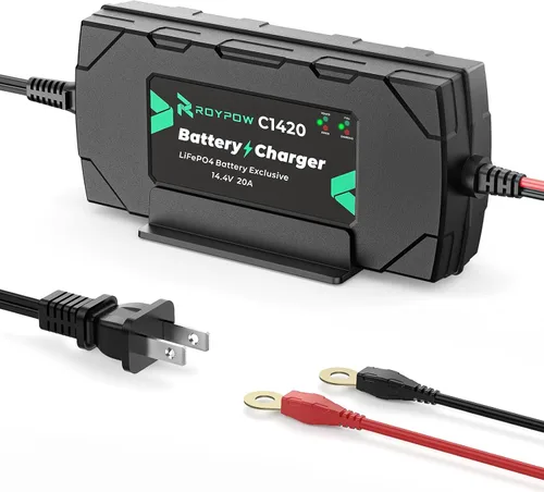 Miniatura 10 de Cargador de batería de litio de 6V/12V 1A, cargadores de batería inteligentes RoyPow 1A, cargadores automáticos de batería de goteo, mantenedor