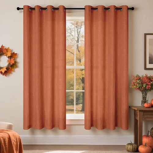 Miniatura 26 de Pitalk Cortinas de dormitorio azul oscuro de 72 pulgadas de largo con ojales, decoración náutica costera masculina, decoración náutica, Azul marino