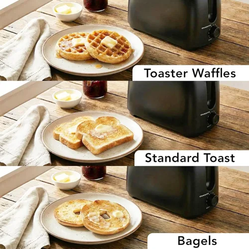 Miniatura 5 de OVENTE Tostadora eléctrica de 2 rebanadas con ajuste selector de tostado de 6 tonos, diseño compacto y bandeja de migas extraíble, potencia de 700