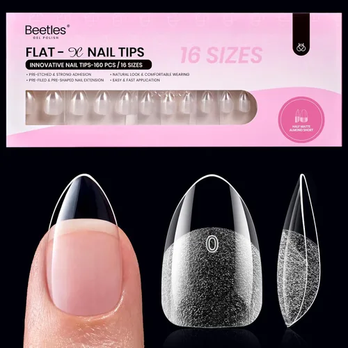 Miniatura 16 de Beetles 9 en 1 Pegamento de Gel para Uñas de Acrílico, 2 Piezas de 10ml Super Fuerte Pegamento de Uñas para Puntas de Uñas Postizas Transparentes