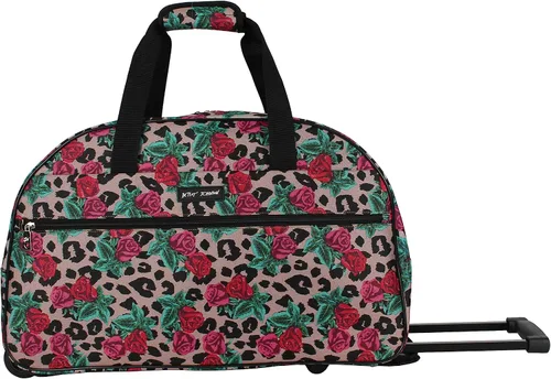 Betsey Johnson Colección de equipaje de mano de diseñador - Bolsa de lona ligera de 22 pulgadas - Maleta de viaje de negocios de fin de semana con 2