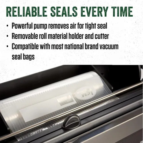 Miniatura 4 de LEM Productos MaxVac 500 Máquina selladora al vacío, selladora al vacío de aluminio resistente para almacenamiento en congelador, incluye soporte