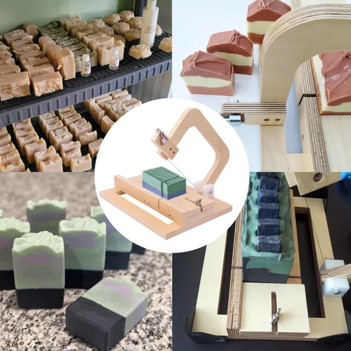 Miniatura 7 de kukmakri Cortador de jabón de madera para hacer jabón, 13.4 x 9.5 x 7.6 pulgadas, suministros de fabricación de jabón hechos a mano, herramienta