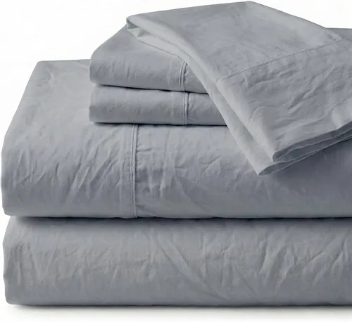 Miniatura 22 de Juego de sábanas de cama King de percal Peru Pima de 285 hilos - 100% algodón peruano Pima, 4 piezas