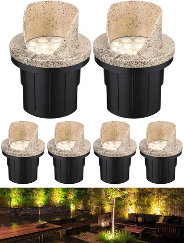 Miniatura 12 de LEONLITE Dia. 4 Pulgadas Luces de Pozo LED Empotradas en Suelo 5CCT para Paisajismo, 5 Temperaturas de Color Seleccionables, 12-24V AC/DC CRI90 Bajo