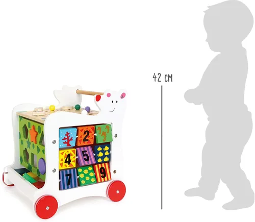 Miniatura 6 de Small Foot Design Juguetes de madera de pie pequeño - Andador de madera del oso del bebé