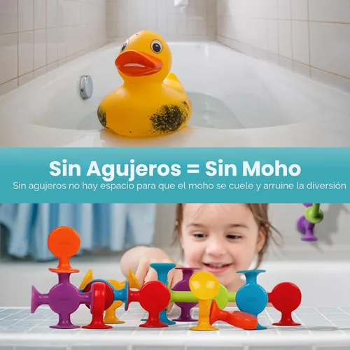 Miniatura 3 de BUNMO Juguetes de baño de succión - Conecta, construye, crea - Juguetes de baño - Horas de diversión y creatividad - Habilidades motoras finas