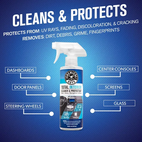 Miniatura 2 de Chemical Guys Limpiador y protector total de interiores – Chemical Guys Limpiador de interiores, limpia y protege el cuero, vinilo, plástico, goma