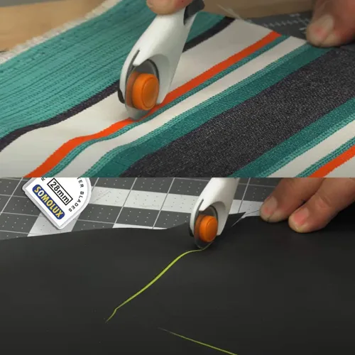 Miniatura 6 de SOMOLUX Cuchillas rotativas de 1.102 in compatibles con Fiskars 1.102 in cortador giratorio perfecto para coser manualidades, afiladas y duraderas