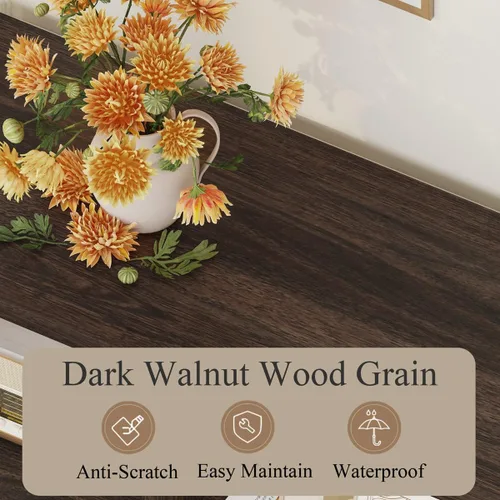 Miniatura 6 de FATORRI Organizador de almacenamiento de 6 cubos con estante, estantería horizontal corta para sala de estar, estantería de madera y metal, estante