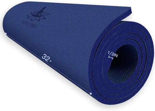 Miniatura 12 de Hatha Yoga - Tapete de yoga extra grueso de elastómero termoplástico, 72 x 32 pulgadas de grosor, 1/2 pulgadas, respetuoso con el medio ambiente
