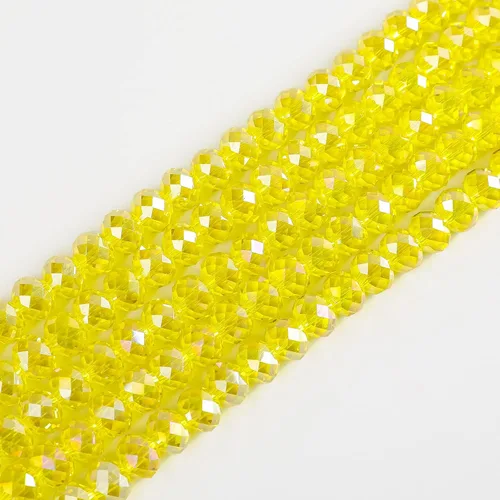 Miniatura 12 de Cuentas de vidrio Rondelle de 4mm para hacer joyas 1200 piezas Cuentas espaciadoras facetadas en forma de Briolette de cristal surtidos Suministros
