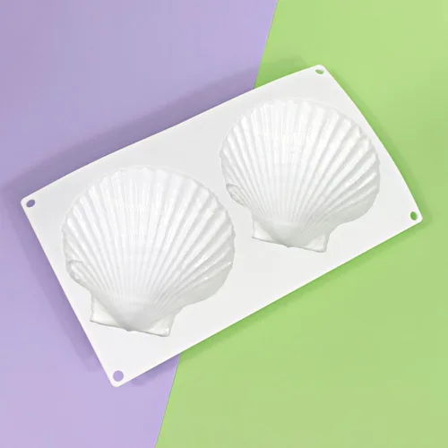Miniatura 9 de mostsom Molde de silicona para hornear Big Sea Shell para hornear 3D Bakeware Molde de chocolate Molde de magdalenas Pan Pastel DIY Muffin