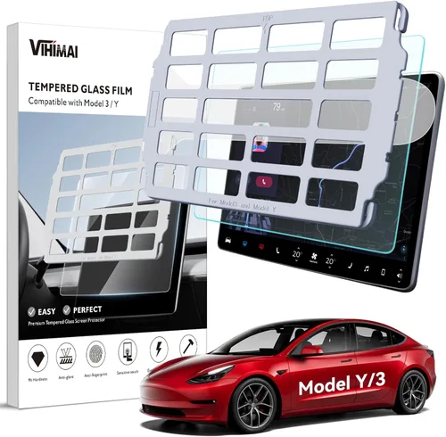 Protector de pantalla para Tesla Model 3/Y, accesorios de 15 pulgadas, protector de pantalla táctil brillante para el modelo Y (2025 ~ 2020) y