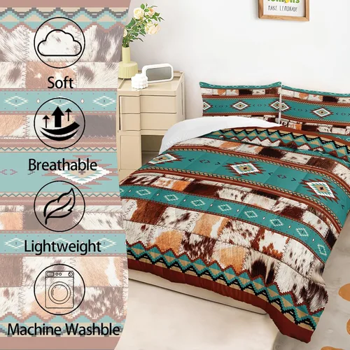 Miniatura 3 de AILONEN Lindo juego de edredón de oso tamaño individual, juego de ropa de cama Kawaii de oso de peluche marrón para niños y niñas, edredón suave