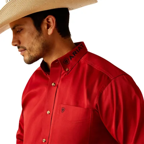 Miniatura 15 de Ariat Camisa de sarga con logotipo del equipo para hombre