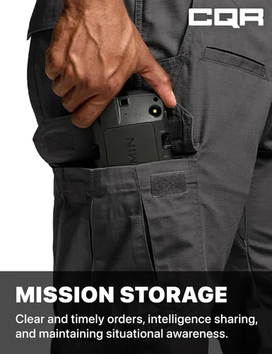 Miniatura 4 de CQR Men's Tactical Pants, Water Resistant Ripstop Cargo Pants, Lightweight EDC Work Hiking Pants, Outdoor Apparel