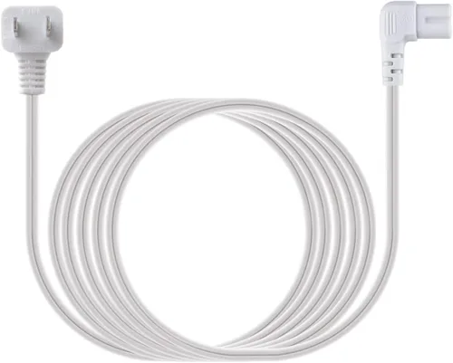 Miniatura 7 de C7 Cable de alimentación de 2 ranuras no polarizadas, ángulo de 90 grados, SPT-2, cable de alimentación de 18 AWG (IEC320 C7 a Nema 1-15P)