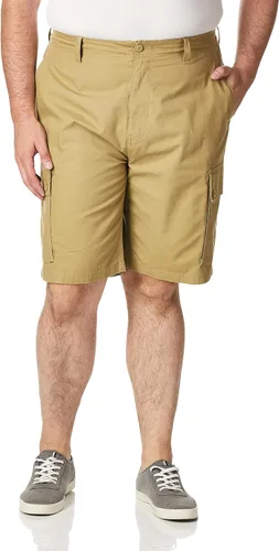 Nautica Pantalones cortos tipo cargo de sarga antidesgarros para hombre, Verde