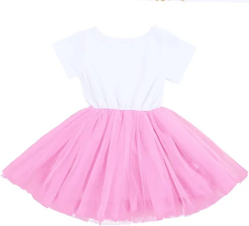 Miniatura 3 de Vestido de tutú de tul con lazo de lentejuelas para recién nacido, con corbatín y texto en inglés "It's My 1st2nd Birthday" para la fiesta