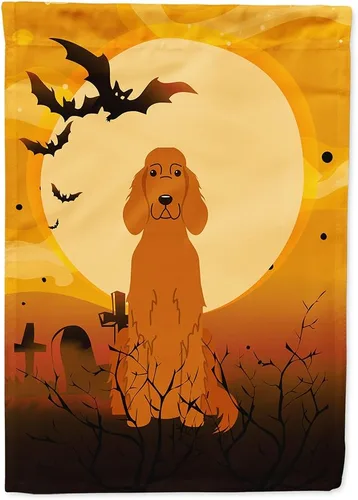 Miniatura 71 de Caroline's Treasures BB4307GF - Bandera de Halloween Airedale para jardín, bandera decorativa para patio exterior, obras de arte de patio, macizos