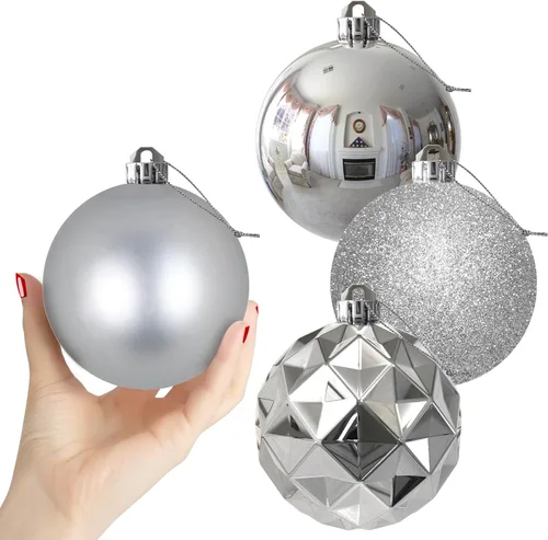 Miniatura 202 de Bolas de Navidad Grandes de 3.2" en Azul Bebé - Adornos para Árbol de Navidad, Bolas Colgantes Inastillables para Cumpleaños, Halloween, Boda