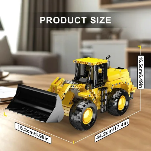 Miniatura 5 de Mould King 17084 - Juego de construcción de modelos de cargador de ruedas, más de 910 piezas, kit de montaje de vehículo de construcción MOC