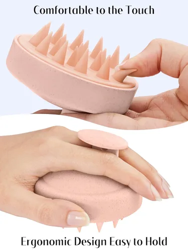 Miniatura 5 de HEETA Masajeador de cuero cabelludo para el crecimiento del cabello, cepillo exfoliante de champú de silicona para el cuero cabelludo