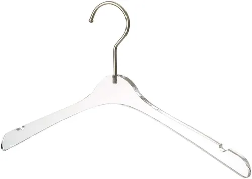 YBM Home Perchas acrílicas transparentes hechas de acrílico transparente para un aspecto y tacto lujosos para armario, perchas de ropa organizan