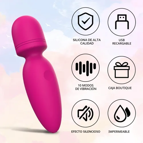 Miniatura 4 de Fuwyiy Mini herramientas de masajeador, pequeño masajeador de mano inalámbrico impermeable con 10 modos de vibración, masajeador personal de mano