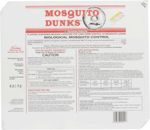 Miniatura 6 de Tableta Summit Mosquito Dunk, 20 unidades (paquete de 1)
