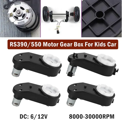 SEIWEI Motor eléctrico 550/RS390 6/12V 8000-30000RPM con caja de engranajes para niños paseo en coche, SUV, pieza juguetes accesorios