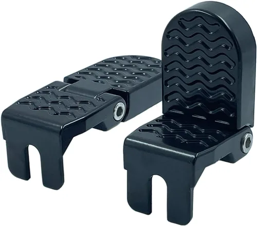 LOOEEL 1 par 0.394 in U ranura bicicleta pedales trasero plegable asiento trasero pedales pedales ciclismo accesorios para bicicleta de montaña,