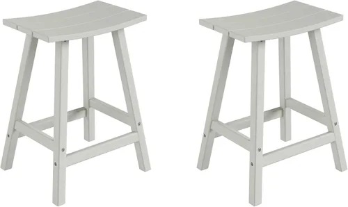 Miniatura 60 de WestinTrends Malibu - Juego de 2 taburetes para sillín para exteriores/patio, 24 alturas, color rojo