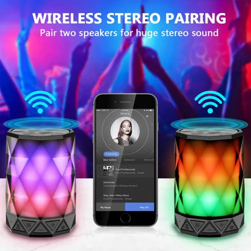 Miniatura 3 de LFS Altavoces Bluetooth portátiles, luz nocturna impermeable, altavoces portátiles ligeros para viajes, piscina, playa, ciclismo, kayak, regalos
