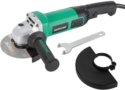 Miniatura 11 de Hoteche Amoladora angular de 4-1/2 pulgadas, herramienta compacta de corte y molienda de metal de 6.3 amperios con disco de corte, guantes