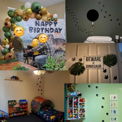 Miniatura 5 de 45 calcomanías de suelo de dinosaurio para fiestas, huellas de dinosaurio, calcomanías de huellas de dinosaurio, calcomanías de huellas