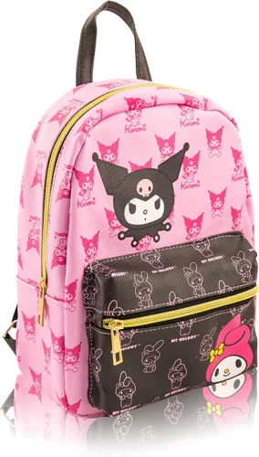 Miniatura 2 de Fast Forward Sanrio Kuromi and My Melody Mini mochila para niñas Mochila de piel sintética con Kuromi y My Melody Bolsa de viaje pequeña