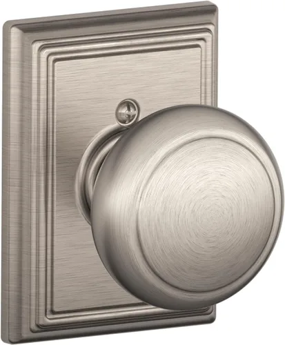 Miniatura 60 de Schlage F10 AND 716 ADD - Pomo Andover con moldura Addison, cerradura de paso para pasillos y armarios, bronce envejecido