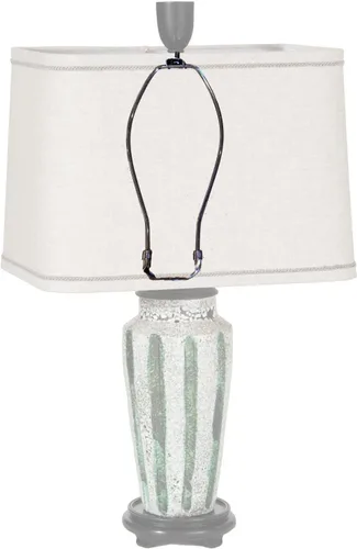 Miniatura 3 de B&P Lamp® Soporte de arpa de pantalla de lámpara de 6-1/2 pulgadas de peso regular para lámparas de mesa y de pie, acero chapado en latón