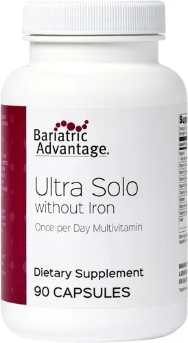 Bariatric Advantage Ultra Solo Sin Hierro - Multivitamínico diario una vez al día - para pacientes bariátricos - con tiamina, vitamina A y más - Sin