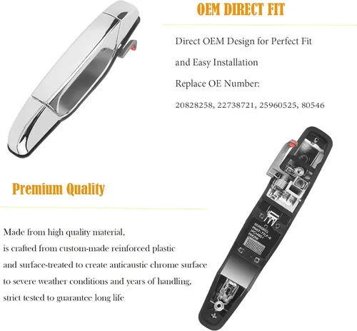 Miniatura 3 de Manija de puerta delantera izquierda para Chevy Silverado Suburban Tahoe Avalanche GMC Sierra Yukon Cadillac Escalade Manija de puerta exterior OEM