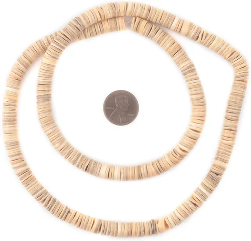 Miniatura 2 de TheBeadChest - Cuentas Heishi de concha natural beige (0.315 in)