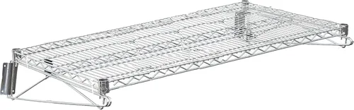 Estante de pared de almacenamiento de alambre cromado resistente (18 x 30 pulgadas)