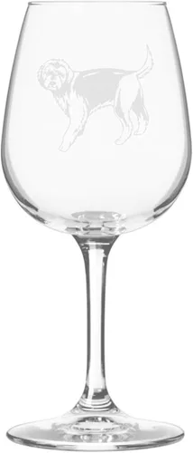 Miniatura 117 de Copa de vino de 12.75 onzas con diseño de perro grabado