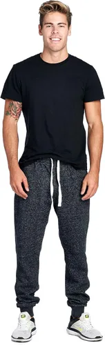 Miniatura 6 de PROGO USA Pantalones deportivos básicos de forro polar jaspeado para hombre, cintura elástica
