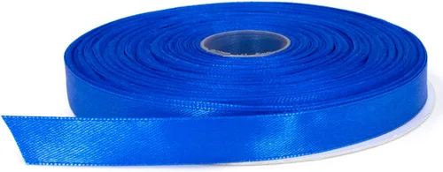Miniatura 38 de Cinta de satén azul, 1/2 pulgada x 50 yardas, color sólido de doble cara, rollo de cinta gruesa y duradera, cinta 100% poliéster para envolver