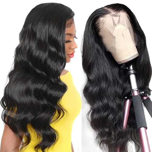 Miniatura 6 de Wear and Go - Pelucas sin pegamento, pelucas de encaje frontal de cabello humano precortadas con cabello de bebé, pelucas de encaje frontal de 13 x